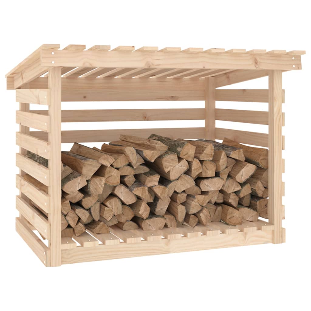 Firewood rack solid pine - white, 108 x 64.5 x 78 cm - number 4.