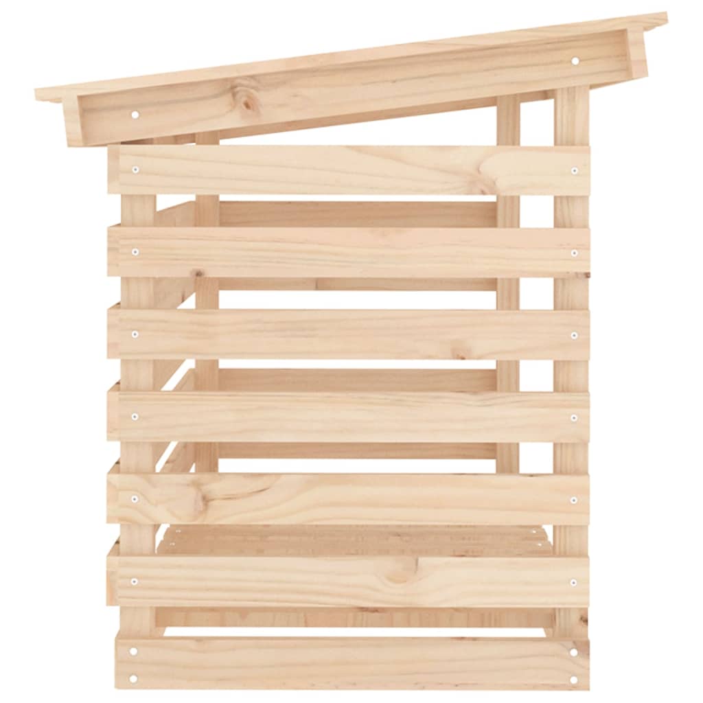 Firewood rack solid pine - white, 108 x 64.5 x 78 cm - number 6.
