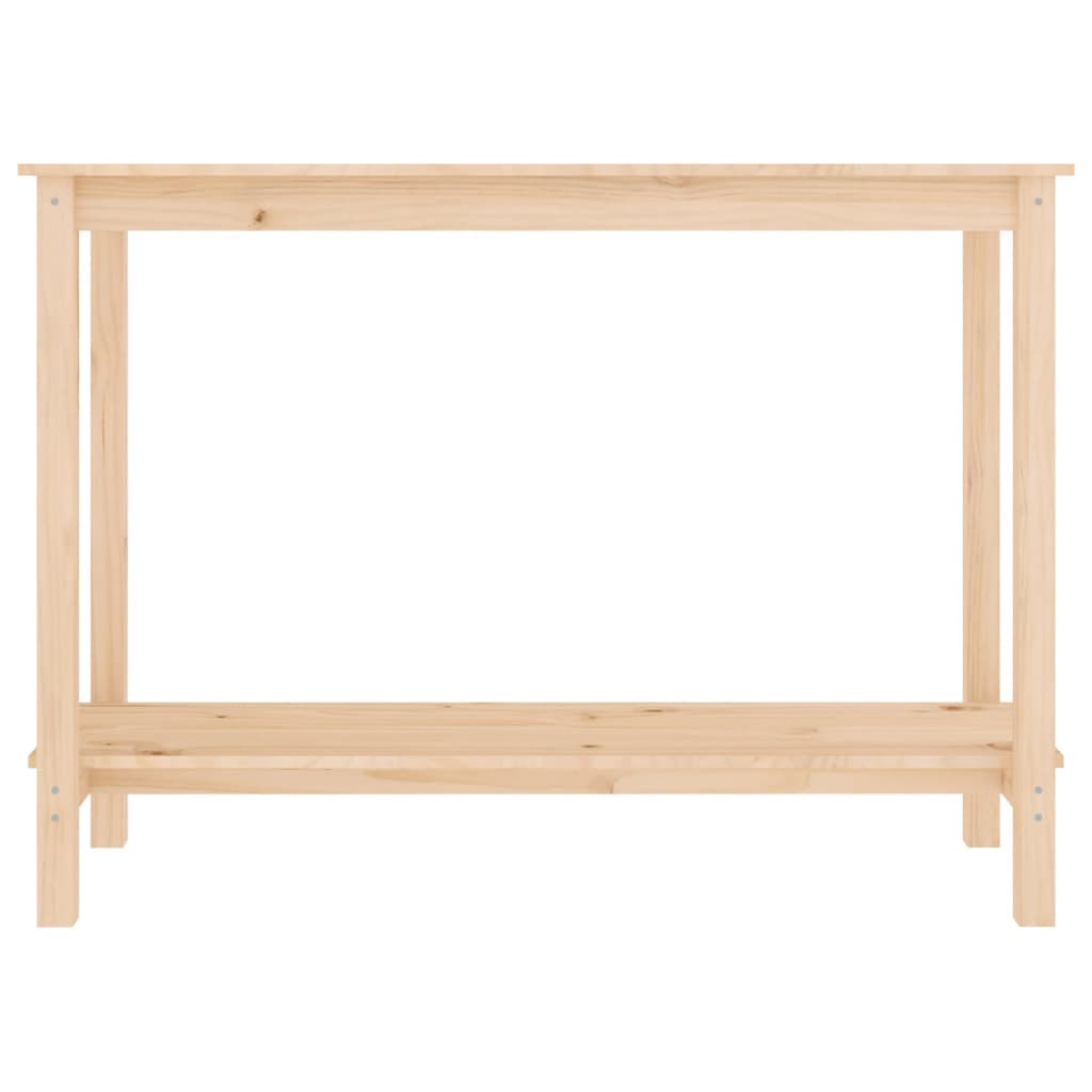 Konsolbord 110x40x80 cm massivt fyrretræ - naturfarvet, 1 - number 3.