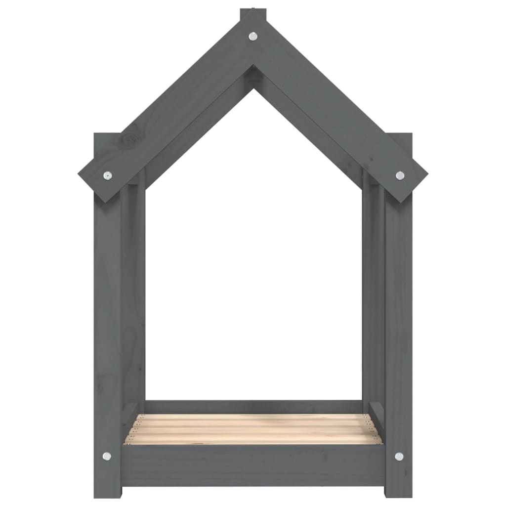 Lit pour chien en pin massif - gris, 61 x 50 x 70 cm - number 6.