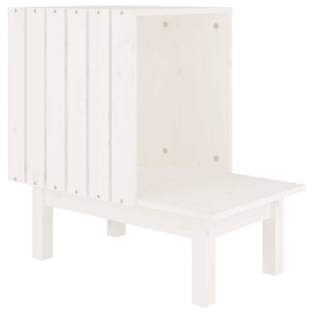 Maison pour chat 60x36x60 cm pin massif - blanc - number 2.