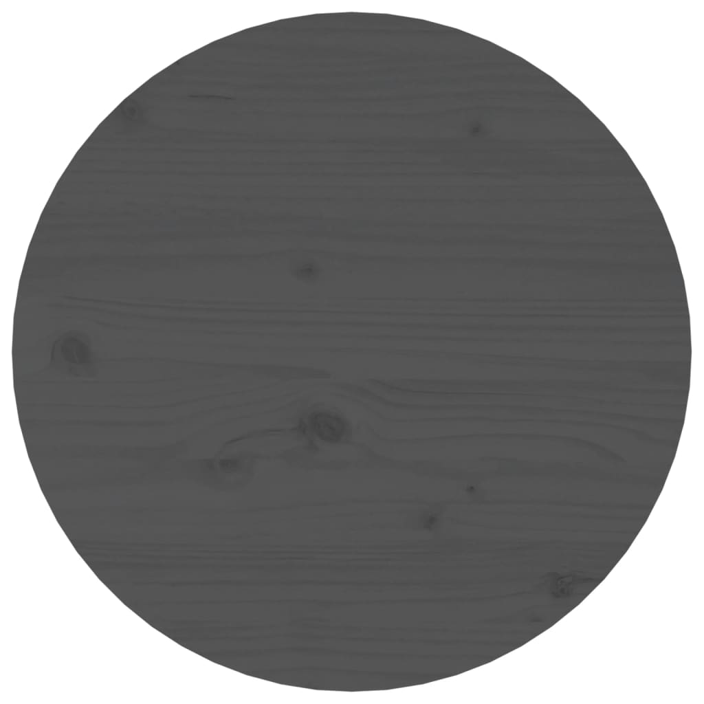 Sofabord massivt fyrretræ - grå, ø 45 x 40 cm, 1 - number 6.