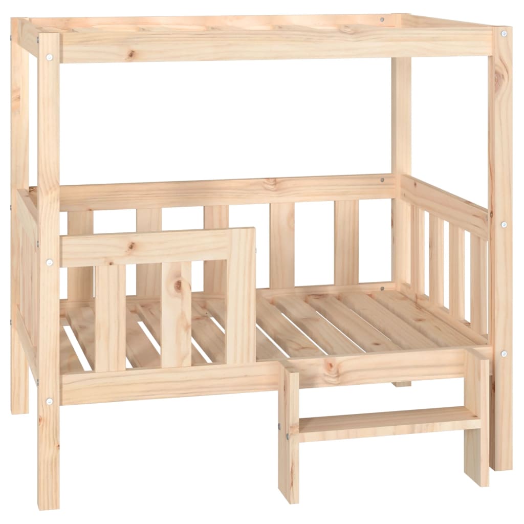 Lit pour chien 95,5x73,5x90 cm pin massif - noir, 65,5 x 43 x 70 cm - number 2.