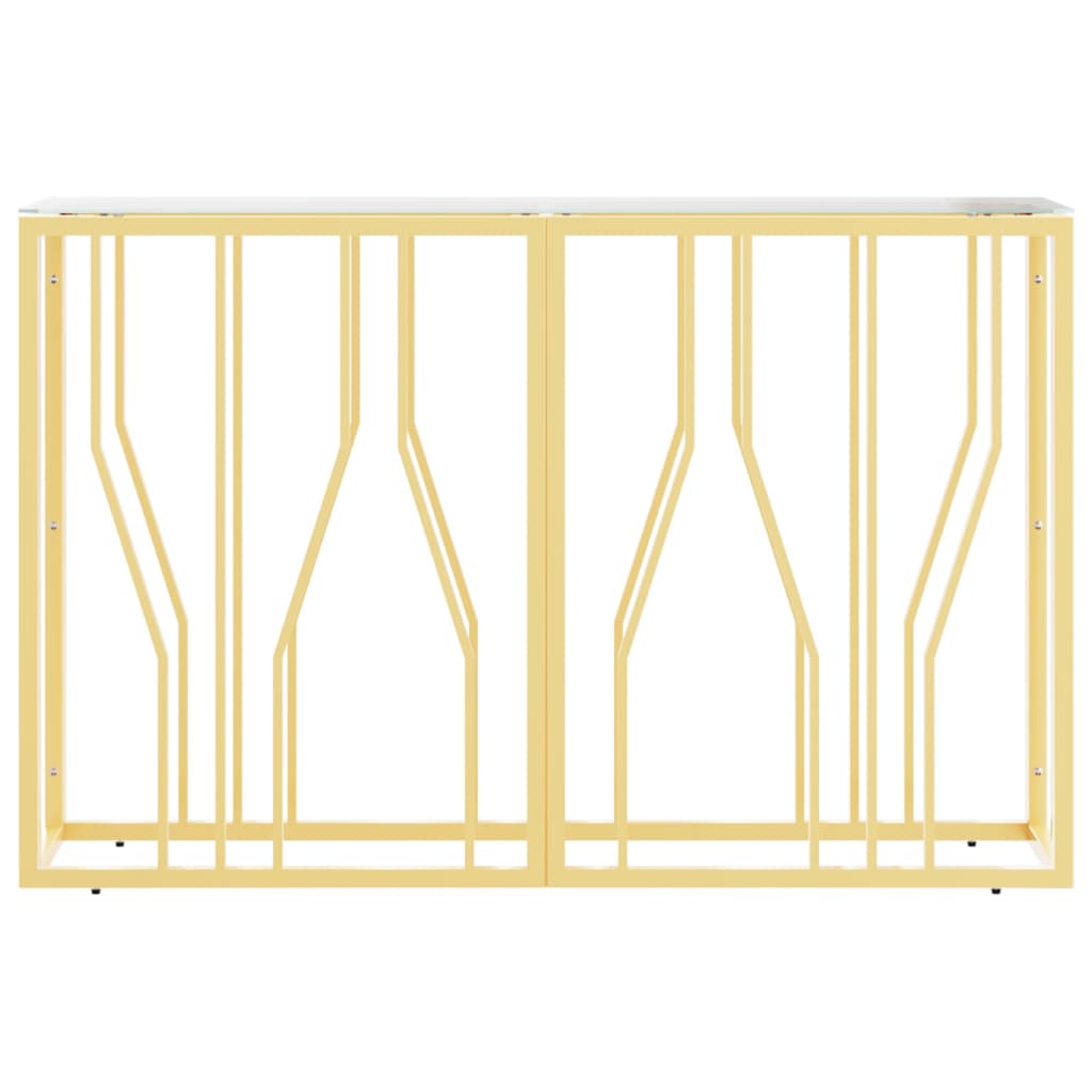 Konsollbord 110x30x70 cm rustfritt stål og - gull, 1, glass - number 3.