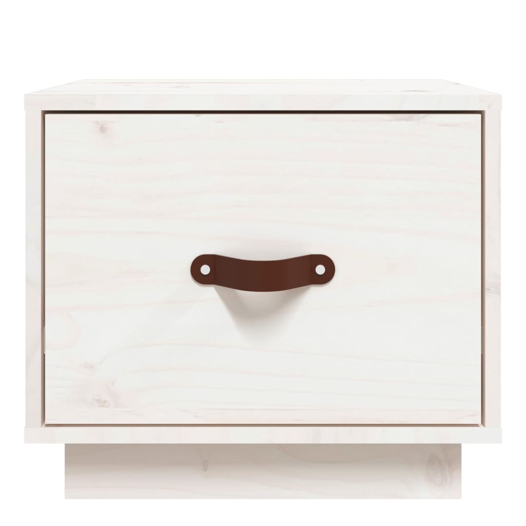 Table de chevet 40x34x35 cm pin massif - blanc, 1 - number 5.