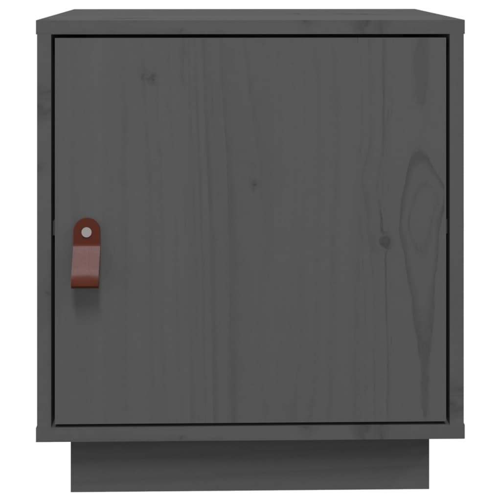 Noćni ormarić 40x34x45 cm puni bor - sivi, 1 - number 6.