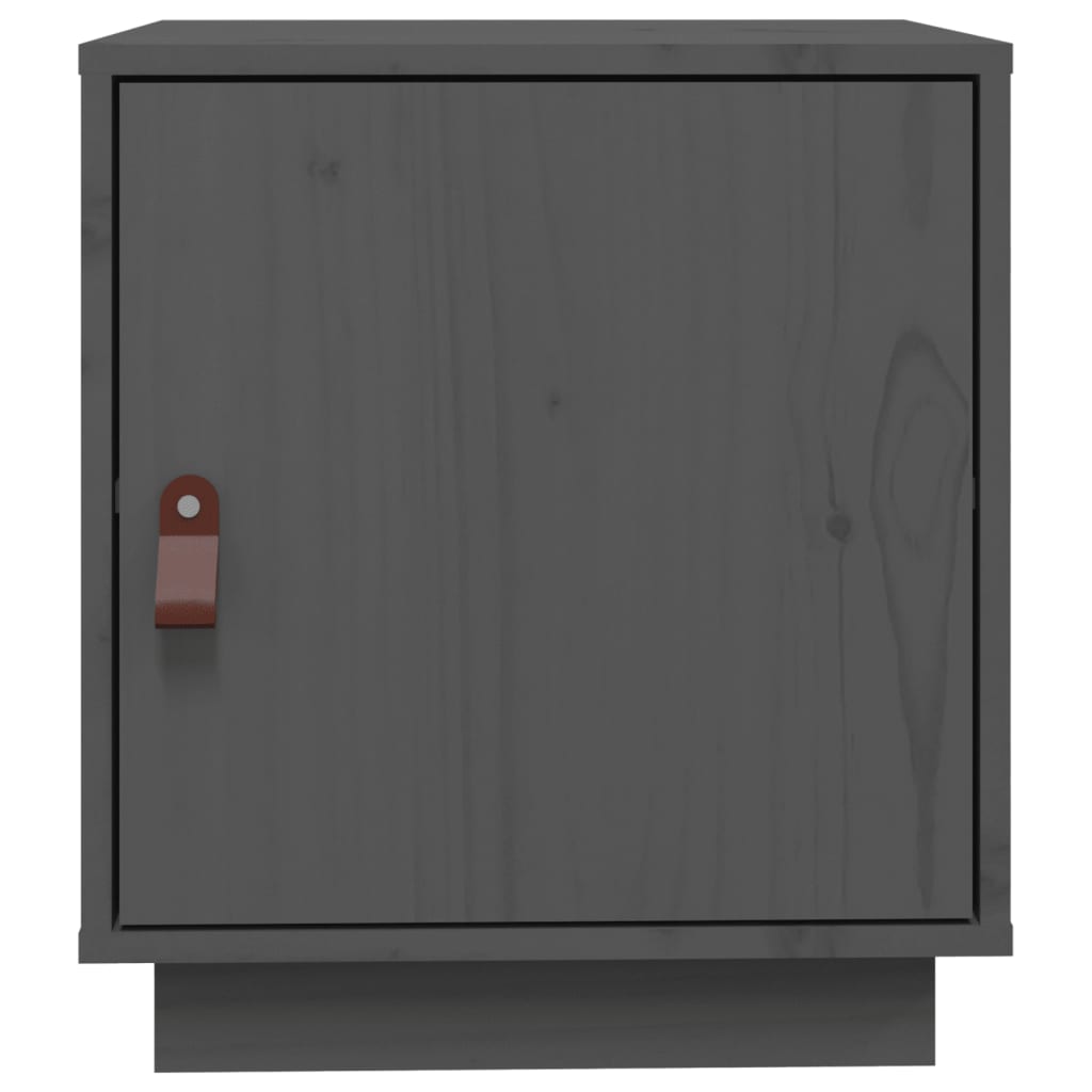 Sengeborde stk. 40x34x45 cm massivt fyrretræ - grå, 2 - number 6.