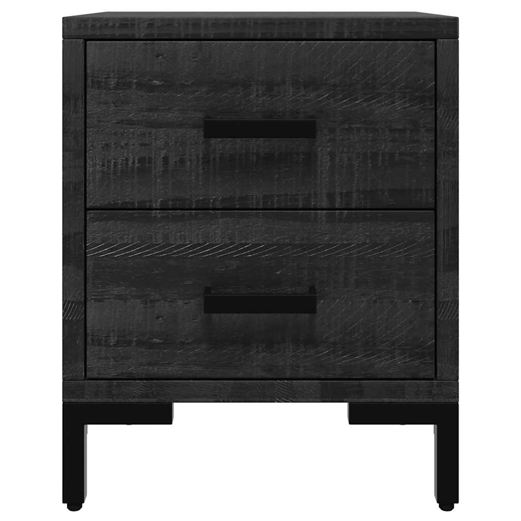 Noćni ormarić puni bor - crni, 36 x 30 x 45 cm, 1 - number 5.