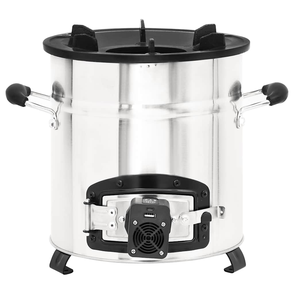 Grydekomfur m. usb-ventilator 35,5x26x28 cm rustfrit stål sølv - number 3.