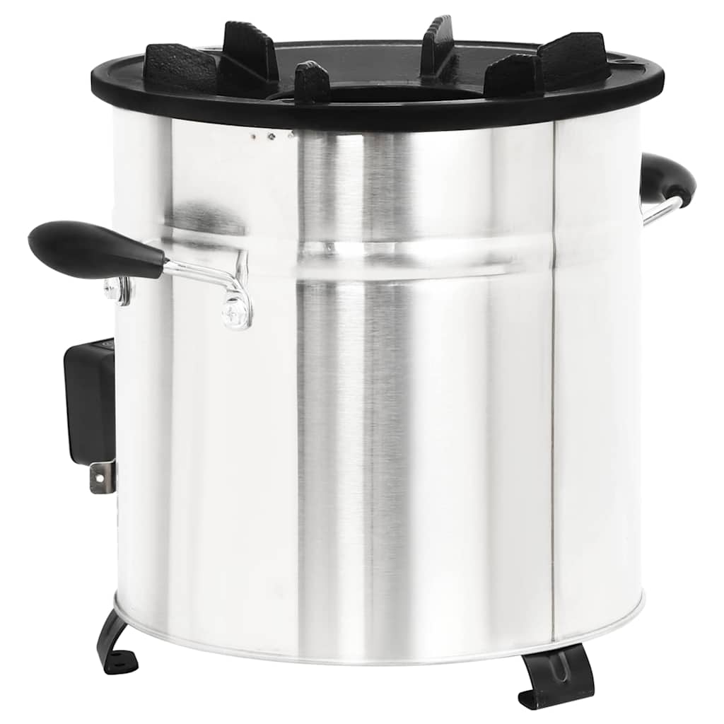 Grydekomfur m. usb-ventilator 35,5x26x28 cm rustfrit stål sølv - number 6.