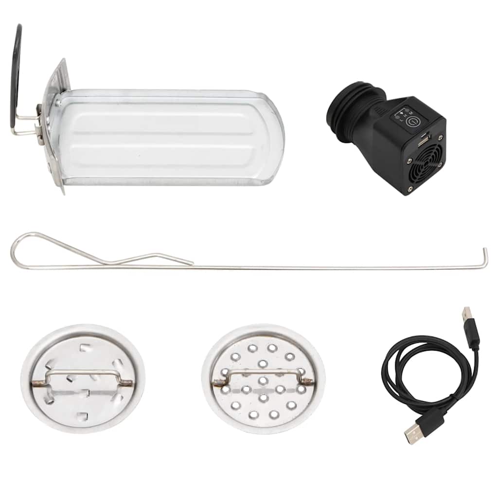 Grydekomfur m. usb-ventilator 35,5x26x28 cm rustfrit stål sølv - number 7.