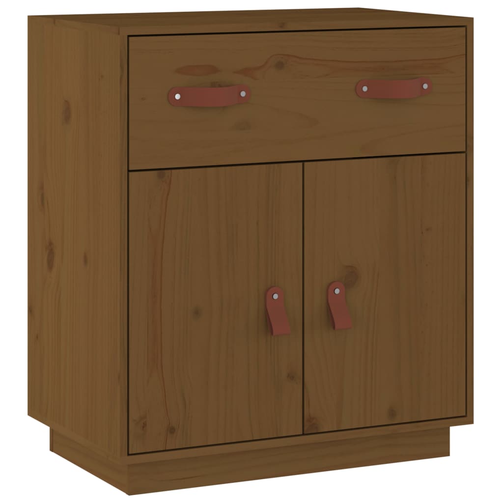 Credenza 65,5x40x75 cm pino massello marrone dorato - color miele, 1 - number 2.