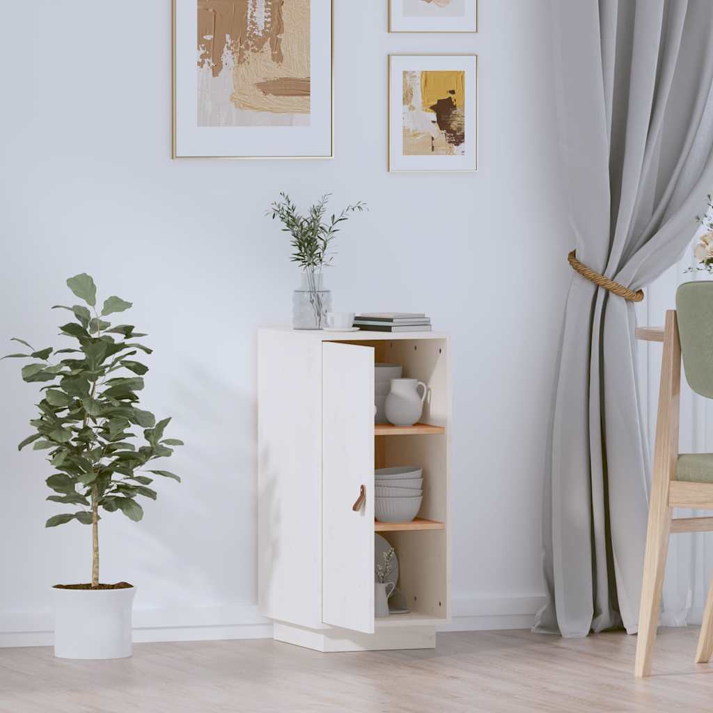 Sideboard 34x40x75 cm solid pine - white, 1 - number 7.