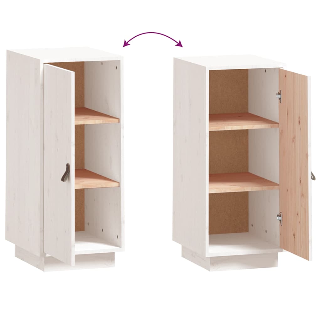 Sideboard 34x40x75 cm solid pine - white, 1 - number 6.