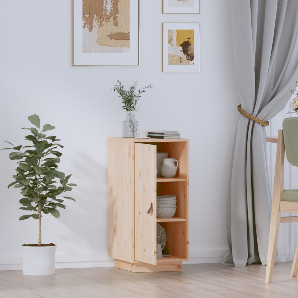 Skænk 34x40x75 cm massivt fyrretræ - naturfarvet, 1 - number 7.