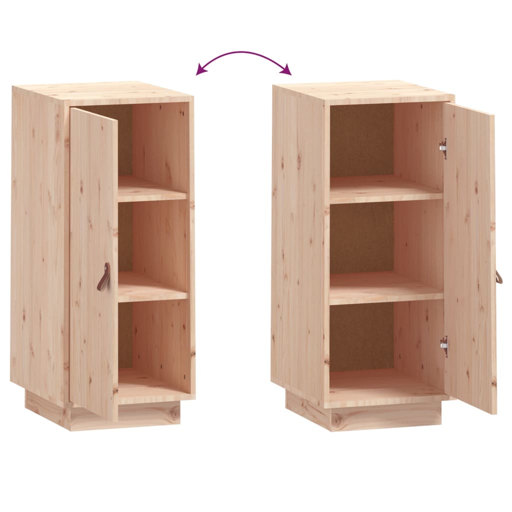 Skænk 34x40x75 cm massivt fyrretræ - naturfarvet, 1 - number 6.