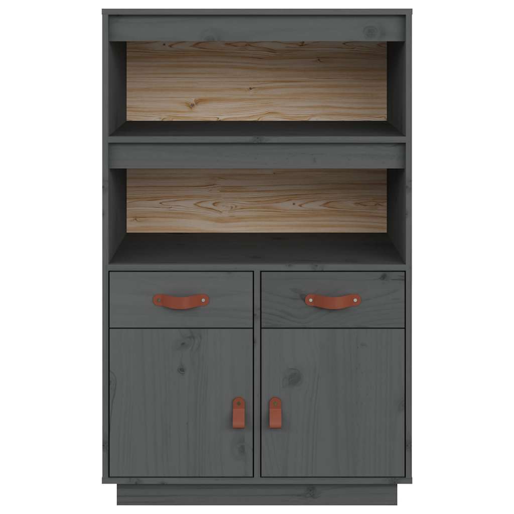 Tall cabinet 67x40x108.5 cm solid pine - grey, 1 - number 6.