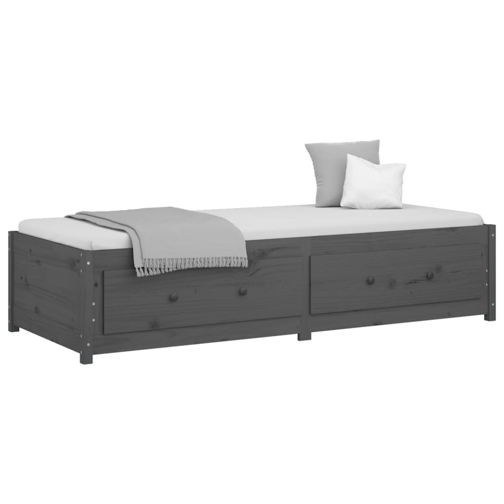 Daybed massivt fyrretræ - grå, 90 x 200 cm - number 3.