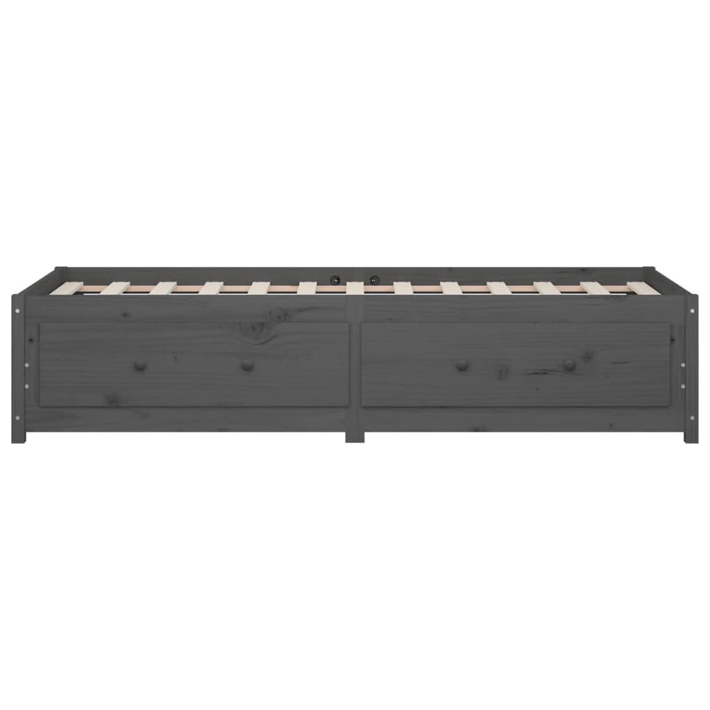 Daybed massivt fyrretræ - grå, 90 x 200 cm - number 8.