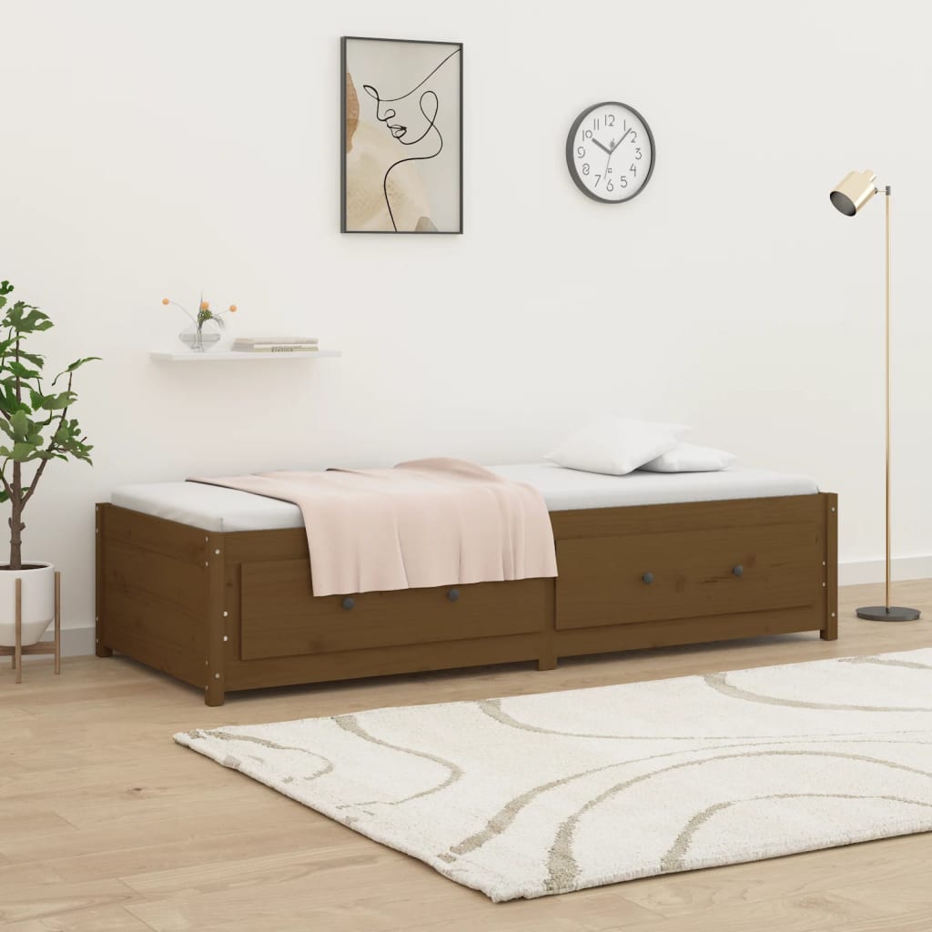 Daybed 80x200 cm massivt fyrretræ gyldenbrun - number 4.
