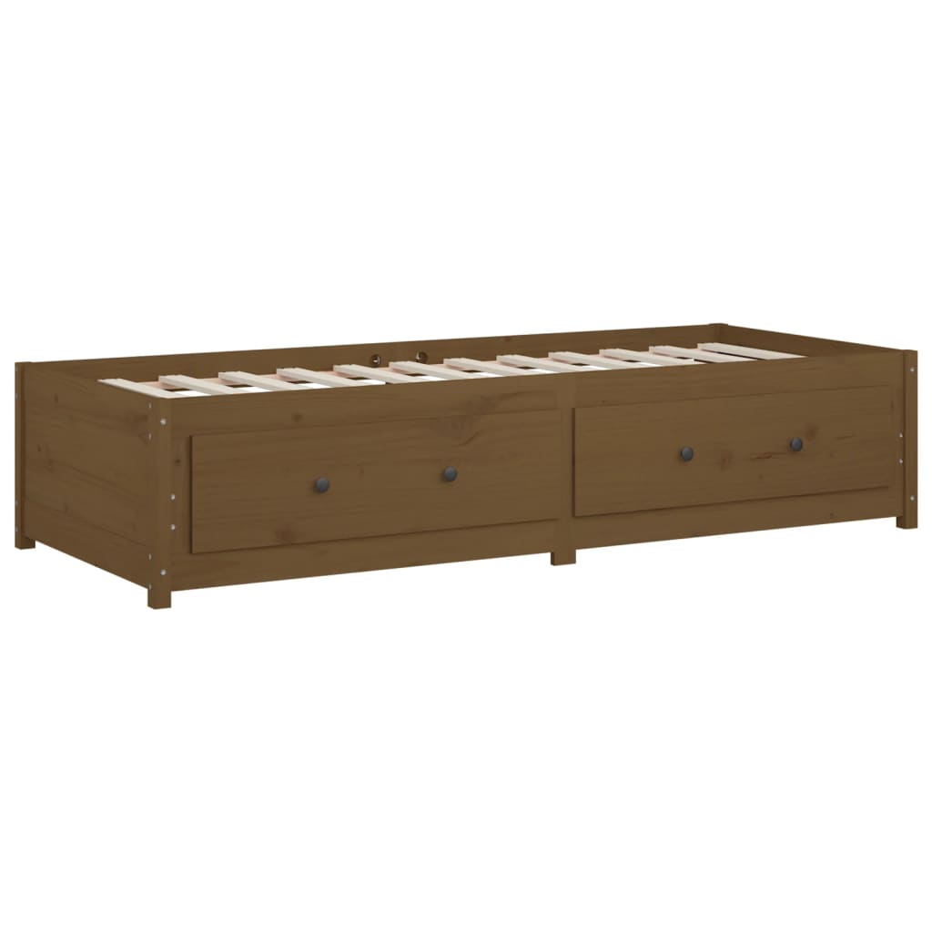 Daybed 80x200 cm massivt fyrretræ gyldenbrun - number 7.