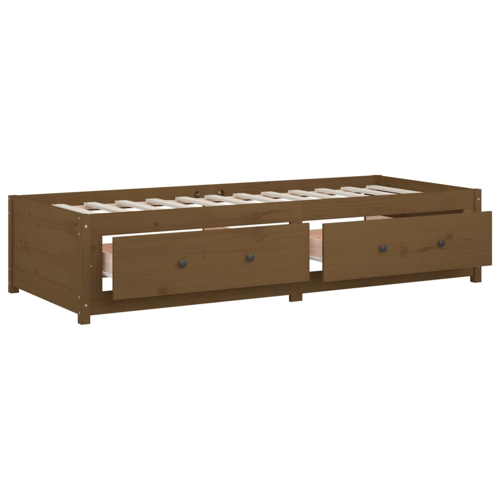 Daybed 80x200 cm massivt fyrretræ gyldenbrun - number 10.