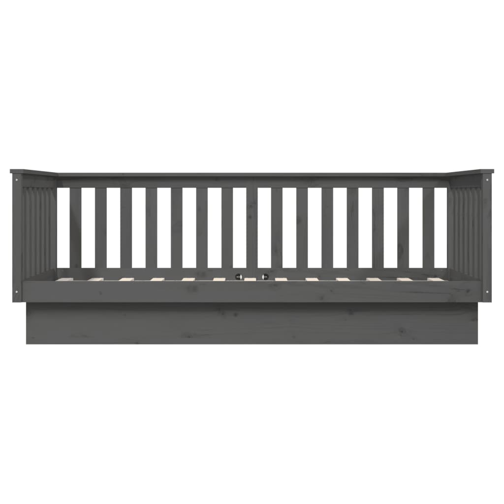 Daybed massivt fyrretræ - grå, 90 x 200 cm - number 8.