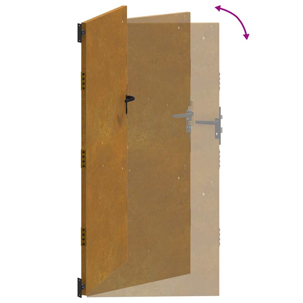 Havelåge 85x175 cm cortenstål - number 8.