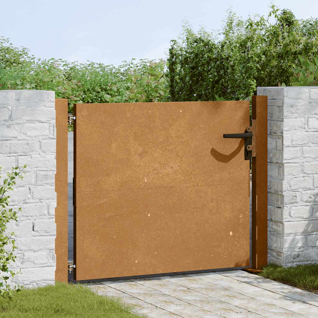 Garden gate 105x105 cm corten steel - number 3.