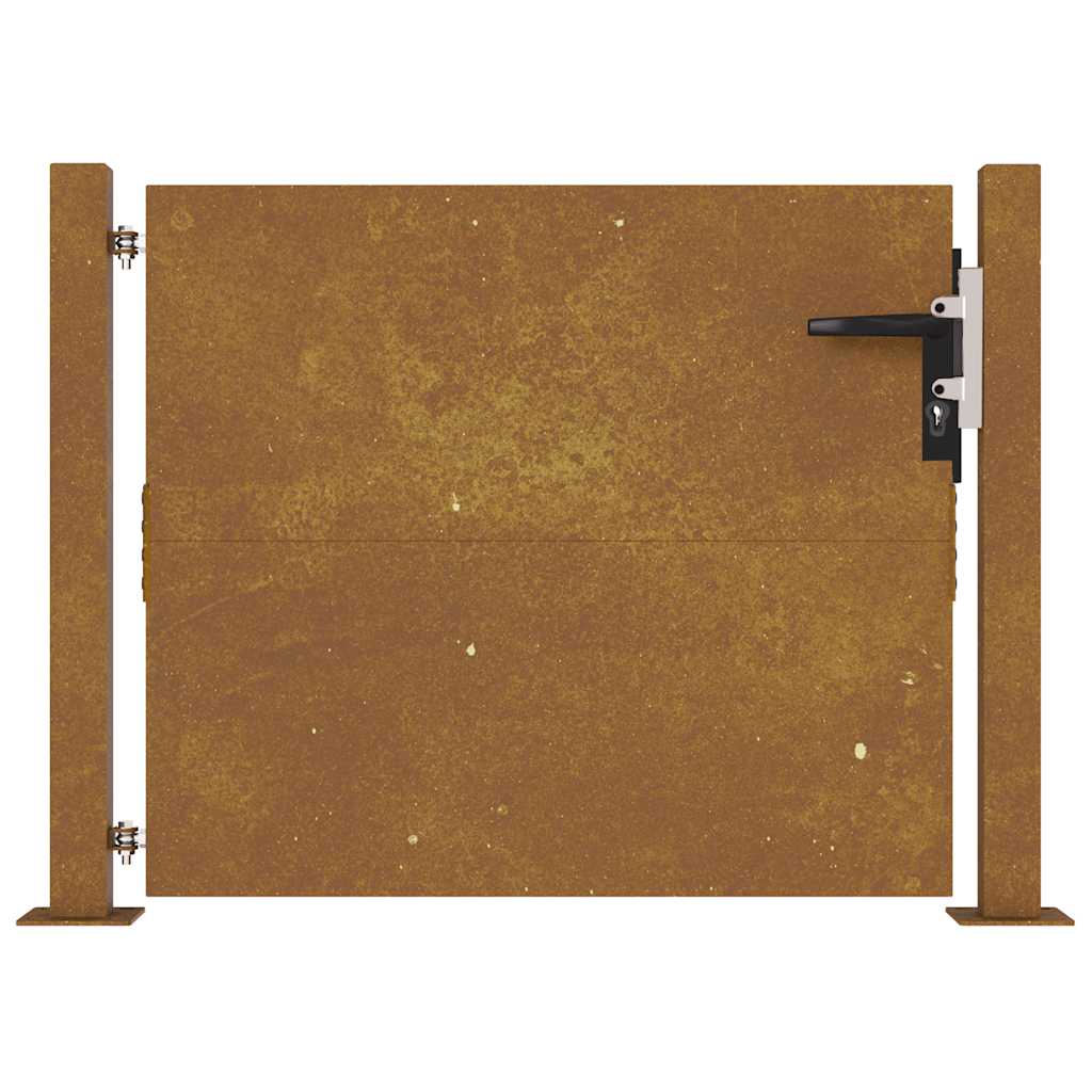 Garden gate 105x105 cm corten steel - number 4.