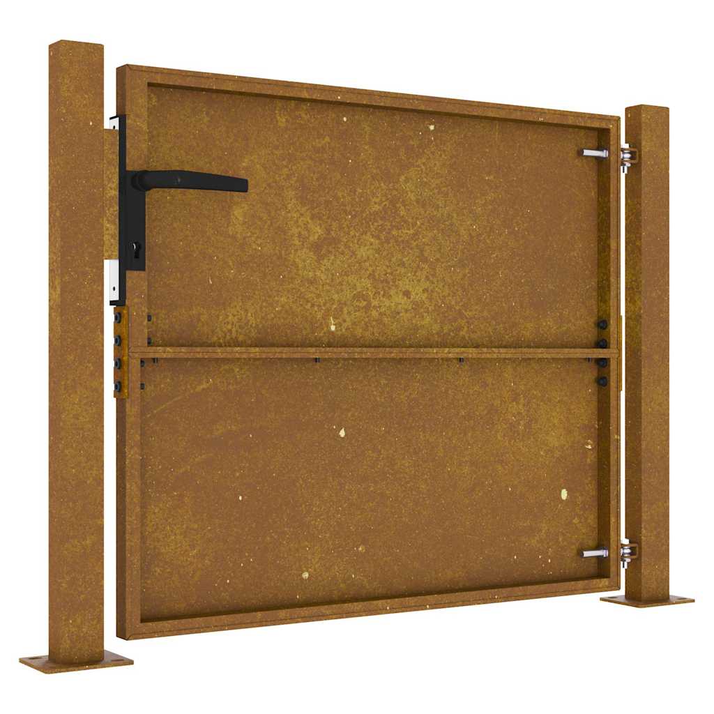 Garden gate 105x105 cm corten steel - number 7.