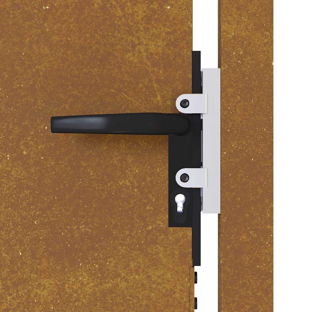 Garden gate 105x105 cm corten steel - number 10.