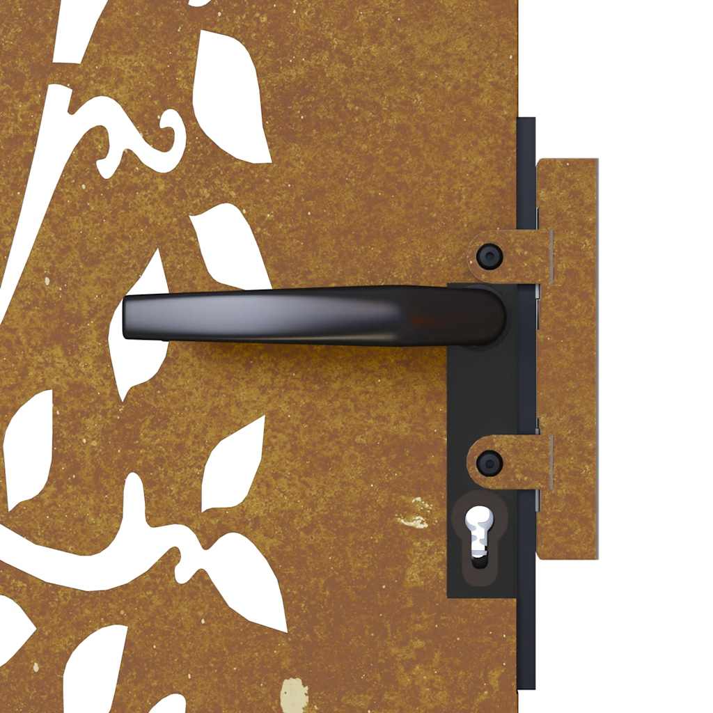 Havelåge cortenstål trædesign - 85 x 75 cm-1 - number 8.