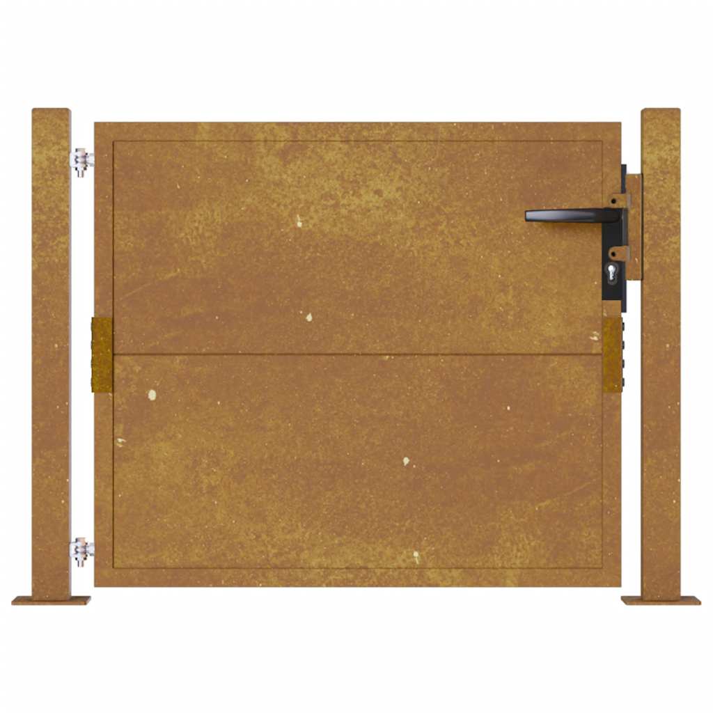 Trädgårdsgrind cortenstål - number 5.