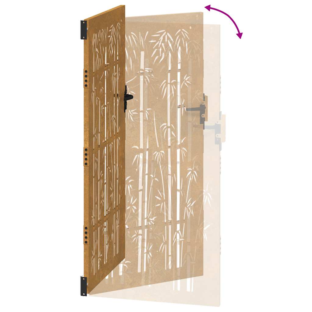 Havel gate corten čelični dizajn bambusa - 105 x 180 cm - number 8.