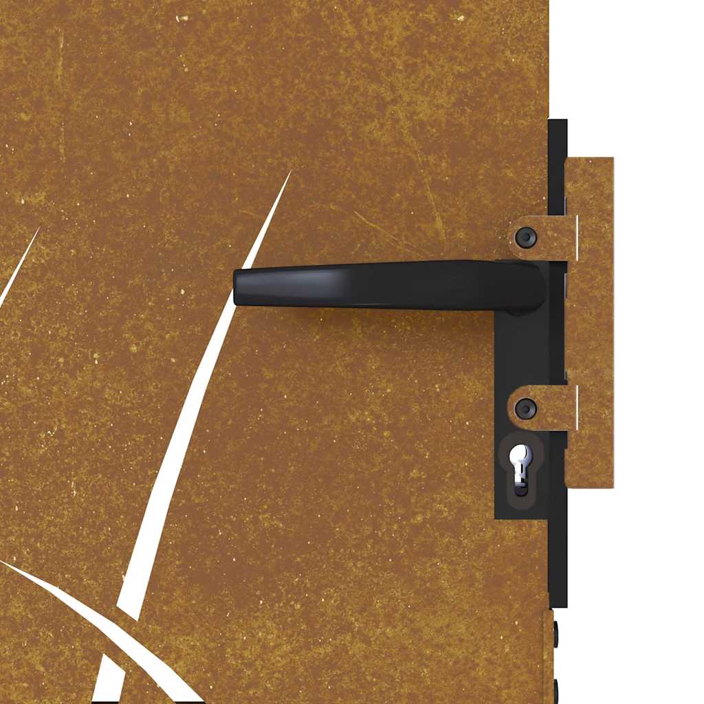 Vrtna vrata corten steel trava dizajn - 85 x 125 cm - number 10.