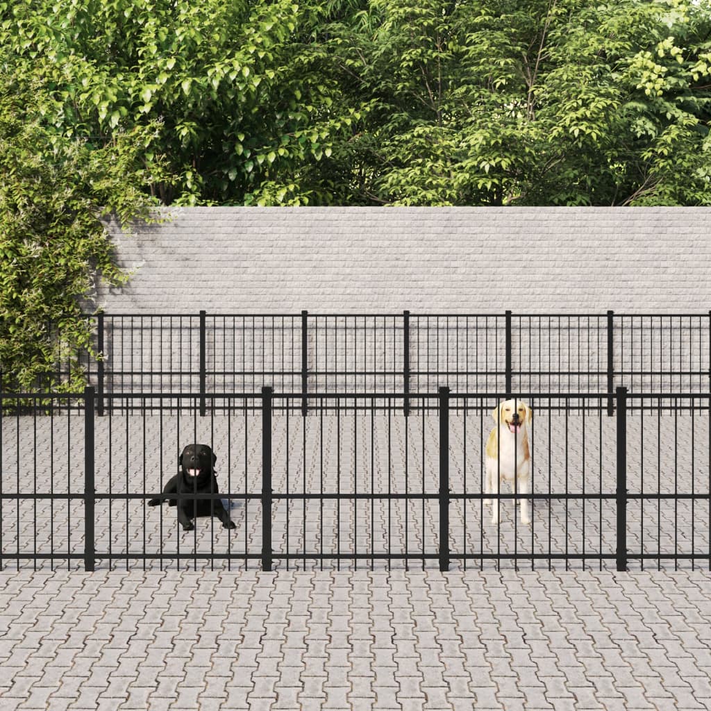 Cage pour chien d'extérieur 46,1 m² acier - 679 x 193,5 x 100 cm, 1 - number 1.