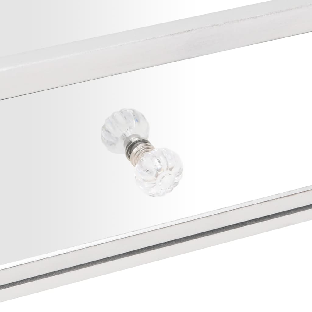 Stolik kawowy z lustrem 106x45x45 cm drewno klejone i szkło - number 12.