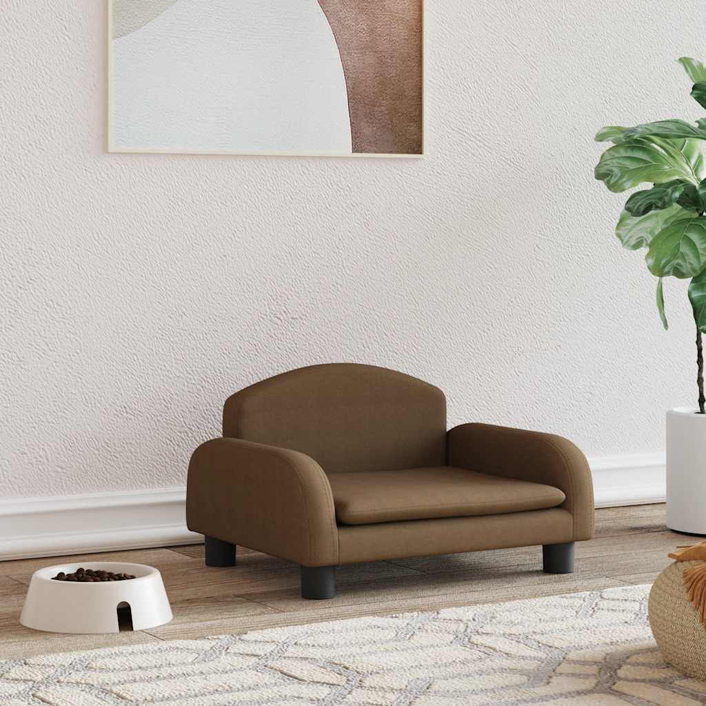 Lit pour chien - marron, 50 x 40 x 30 cm, tissu - number 1.