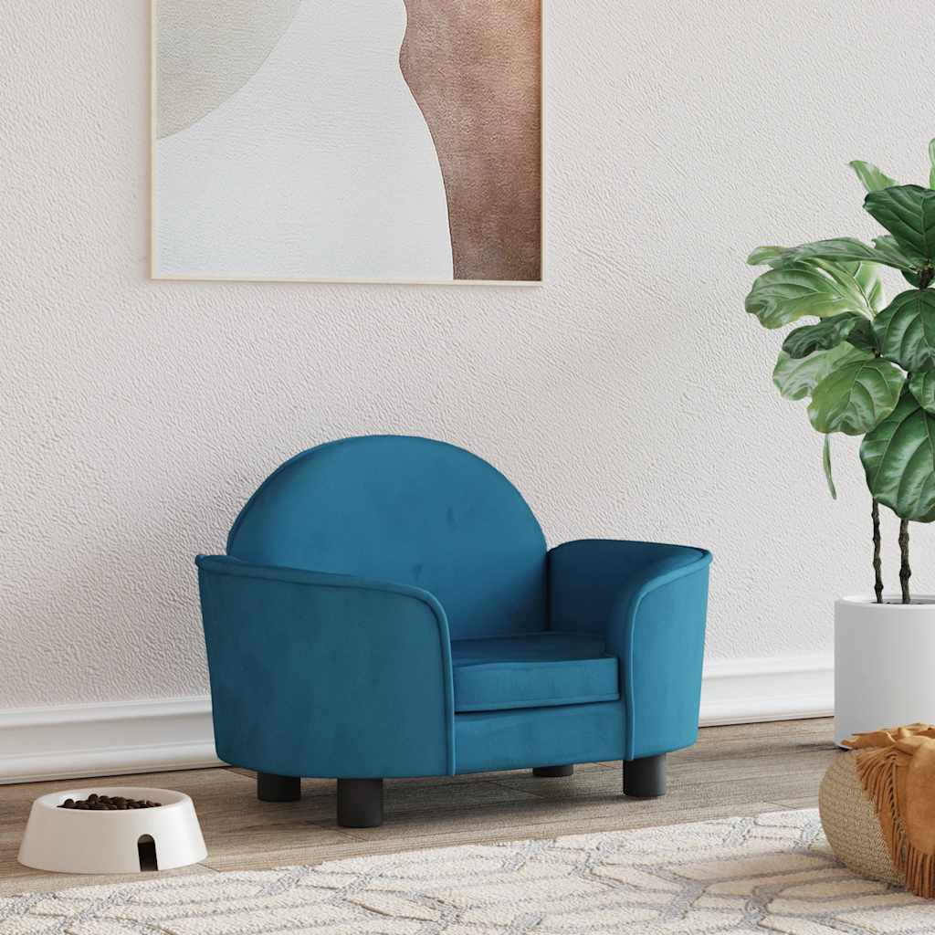 Lit pour chien 66x40x45 cm velours - bleu, ooo 10, ooo 11 - number 1.