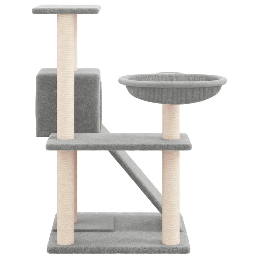 Arbre à chat avec poteaux en sisal 82 cm - gris clair - number 4.