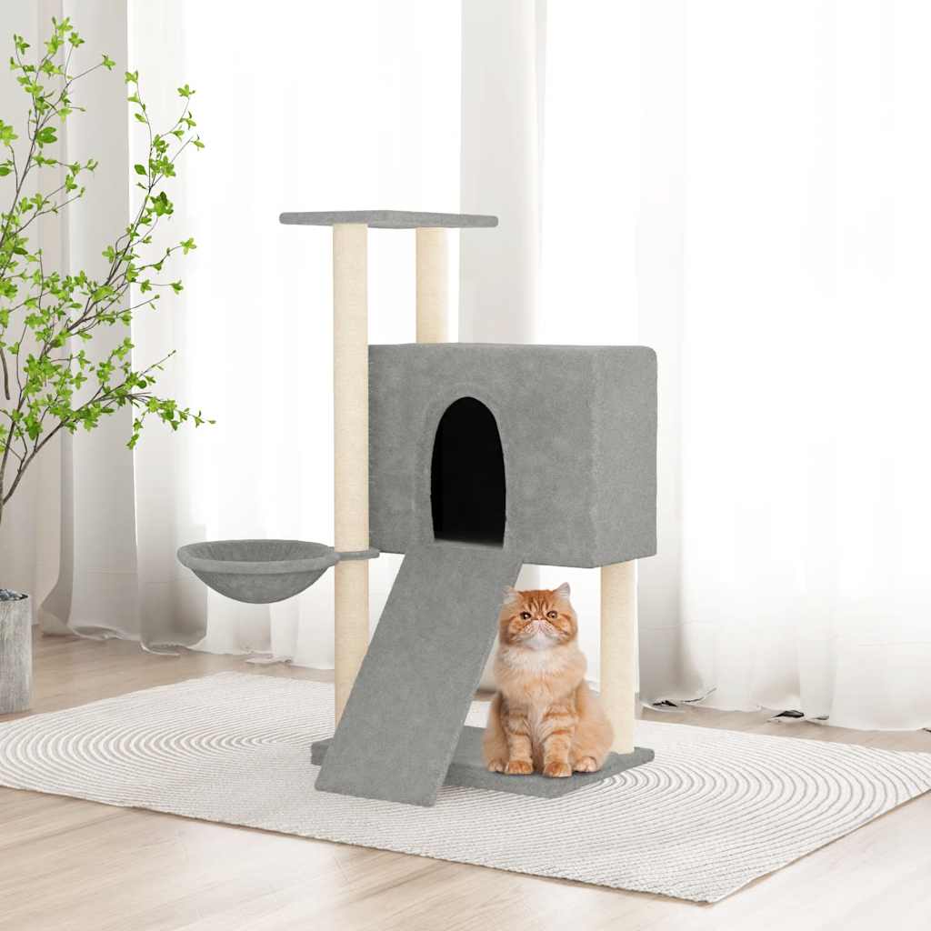 Arbre à chat avec poteaux en sisal 96 cm - gris clair - number 1.
