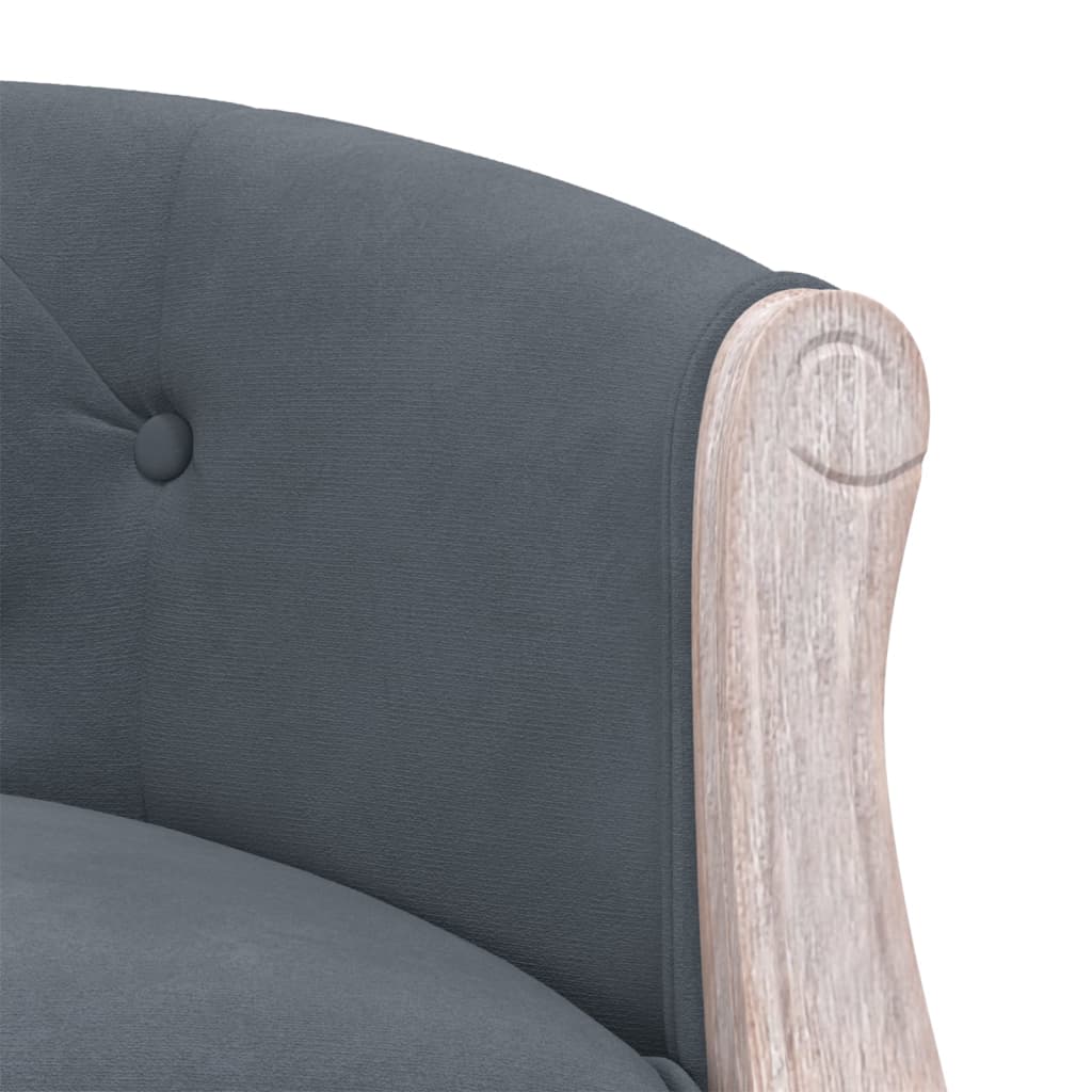 Ławka 98x56x69 cm welur ciemnoszary - number 6.