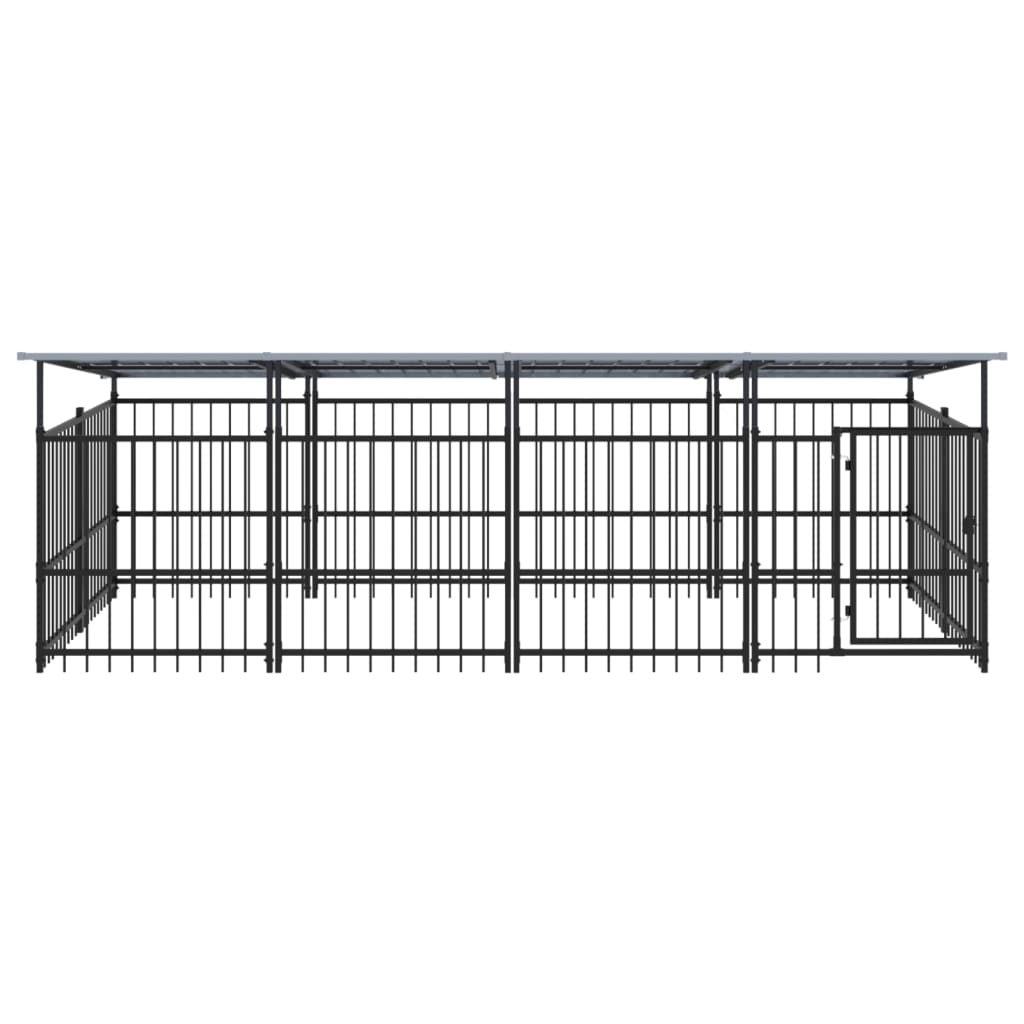 Niche extérieure pour chien avec toit 7,51 m² acier - 394 x 198 x 128 cm, 1 - number 3.