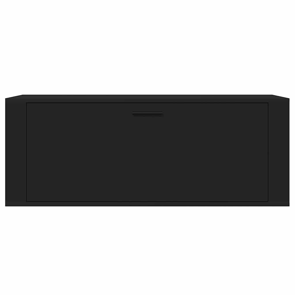 Wall-mounted shoe cabinet 100x35x38 cm engineered wood - black, 1 - number 5.
