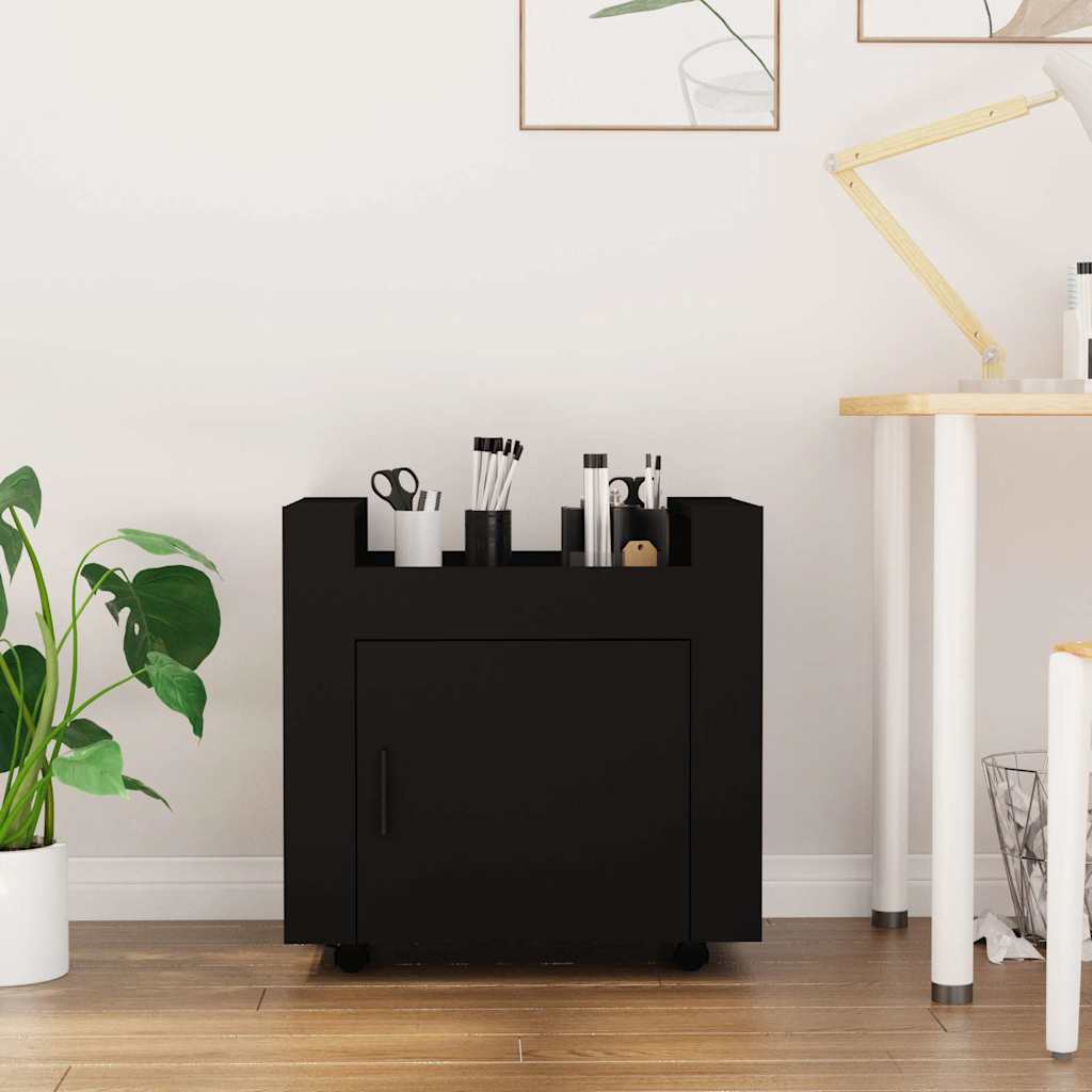 Carrello ufficio 60x45x60 cm legno ingegnerizzato - nero - number 1.
