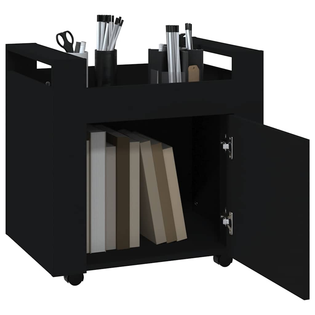 Carrello ufficio 60x45x60 cm legno ingegnerizzato - nero - number 5.