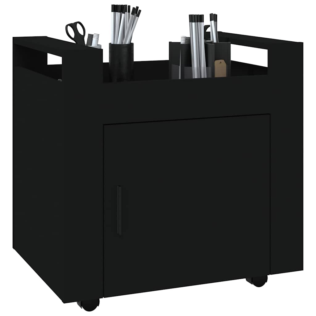 Carrello ufficio 60x45x60 cm legno ingegnerizzato - nero - number 4.