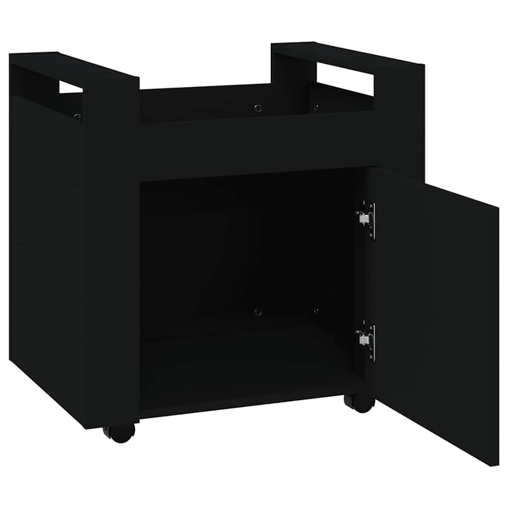 Carrello ufficio 60x45x60 cm legno ingegnerizzato - nero - number 7.