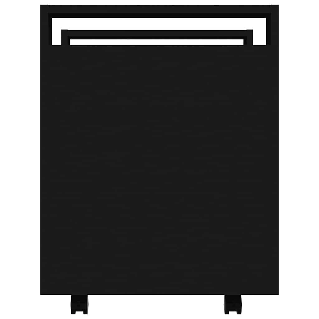 Carrello ufficio 60x45x60 cm legno ingegnerizzato - nero - number 8.